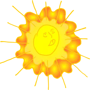 ClipArt för glänsande solkarikatyr
